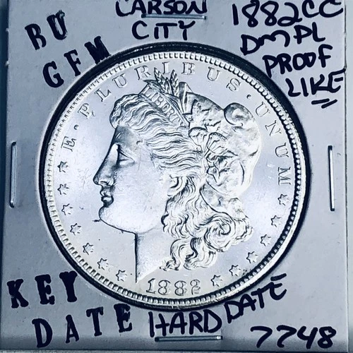 1882 CC BU GEM MORGAN SILVER DOLLAR UNC MS+++ U.S. MINT RARE KEY COIN 7748