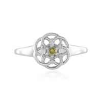 Cavill Damen Ring 0,085Ct SI1 Diamant Silber 925 Platiniert Blumen- Echtschmuck