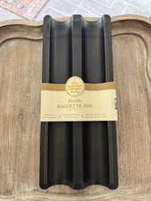 Mrs. Anderson's Baking Double Baguette Pan Non- Stick Carbon Steel 15.75"x6.25"