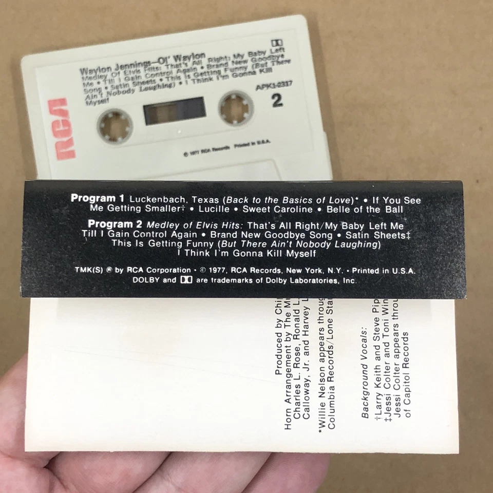 WAYLON JENNINGS Cassette Tape 70s Rock Country OL WAYLON SINCE MY BABY LEFT ME Foto 4 de 4
