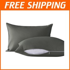 Dark Grey Travel Pillows for Toddlers - 13x18 Inch, 2 Pack
