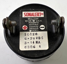 Mallory Sonalert SC628 Audible Signal 6-28vdc 3-14 MA Made in USA