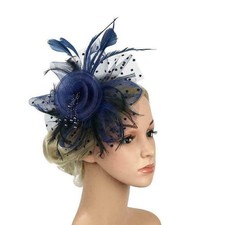 Feather Hair Fascinator Alice Headband Clip Ladies Day Wedding Royal Ascot Races