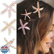 Brishow Gold Starfish Hair Clip Set Mermaid Sea Star Hair Barrettes Accessori