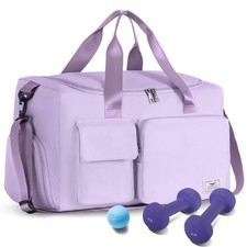Women's Gym Duffle Bag with Shoes Compartment, 30L Capacity, Ideal for Travel...