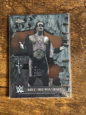TOPPS CHROME WWE X CACTUS JACK TRAVIS SCOTT 2025 BRET ''HIT MAN'' HART BASE .