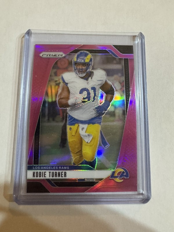 Kobie Turner 2024 Panini Prizm - Pink Wave Prizm #171- Los Angeles Rams 