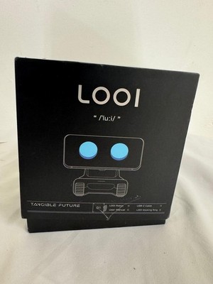 LOOI Robot-Space Black – AI Desktop Companion with ChatGPT Voice