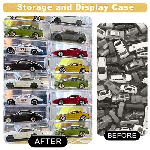 100 Pcs Clear Display Case for Hot Wheels, Matchbox Cars Storage Case 1/64 Sc... - Picture 2 of 7