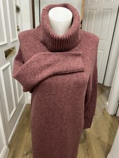 Uniqlo Knit Sweater Cowl Turtleneck Dress raspberry Women's s