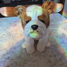 FAO Schwarz Fifth Avenue 15" Bulldog Dog Plush Euc