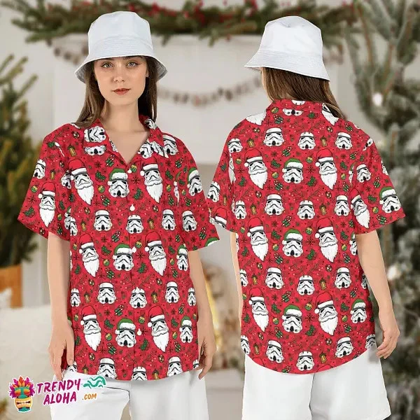 Star Wars Santa Stormtrooper Xmas Lights Hawaiian Shirt