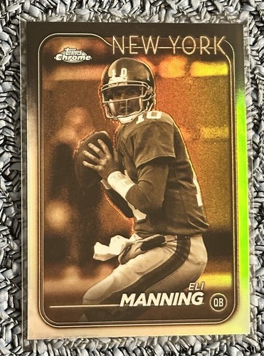 2 Card Lot Eli Manning Topps Chrome Sepia Refractor New York Giants - Picture 4 of 5
