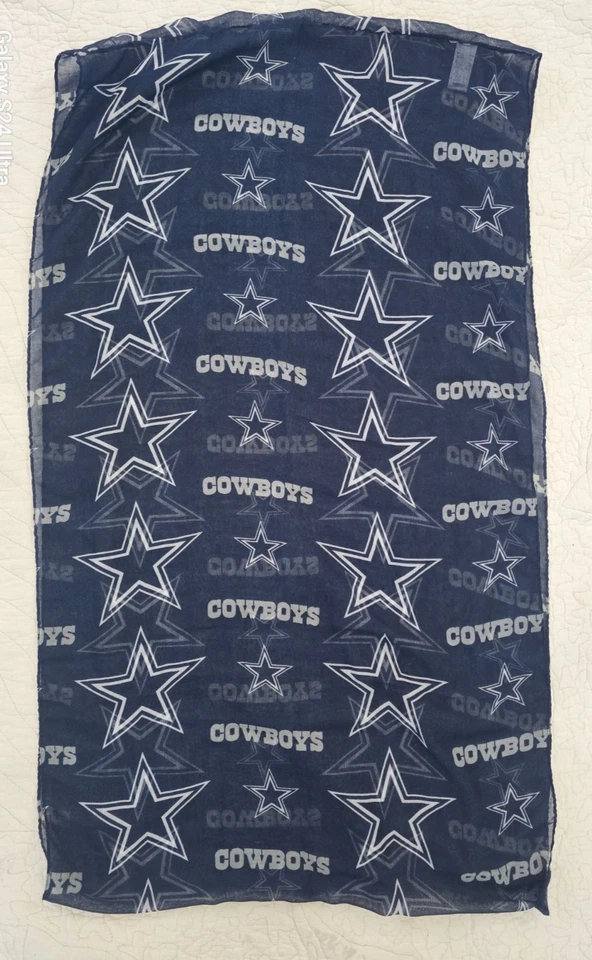 NUEVO Dallas Cowboys NFL Bufanda Infinita Transparente y 2 Pares Pendientes Colgantes Nuevo sin Etiquetas Foto 4 de 4
