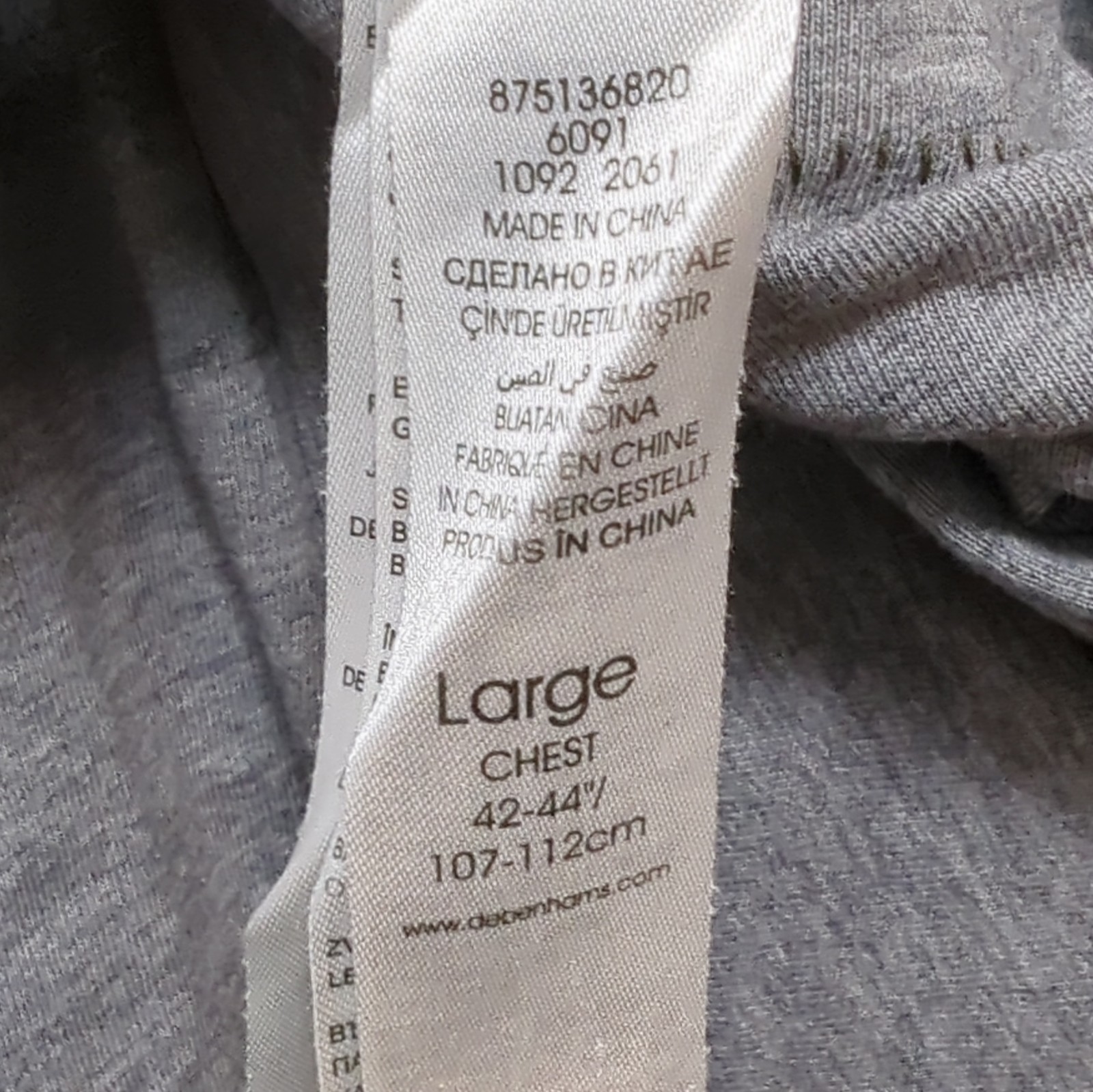 Mantaray Mens Grey Graphic Print T-Shirt Size L Cotton Crew Neck image 9
