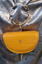 Victoria Hyde Half Moon Bag with Gold Accents and Shoulder Strap /Leather  New