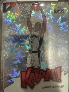 2020-21 Panini Crown Royale Kawhi Leonard #8 Kaboom Case Hit SSP