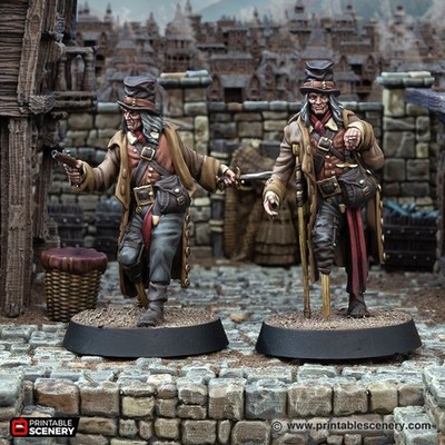 Qyborell Snyde Head Henchmen - Cities of Ramshackle and Ruin - Printable Scenery
