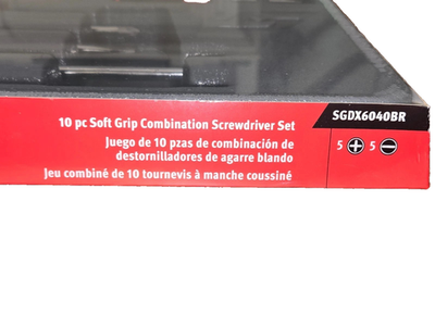 NEW Snap-on™ 10-pc Red Soft Grip Screwdriver & Pick Set SGDX60204C