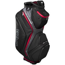 Image of Wilson Alpine Dry Waterproof Cart Bag 14 Way Top & 11 Pockets - Black/Grey/Red