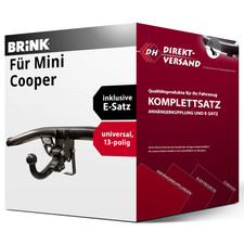 Anhängerkupplung abnehmbar + E-Satz 13pol universell für Mini Cooper 05-14 neu