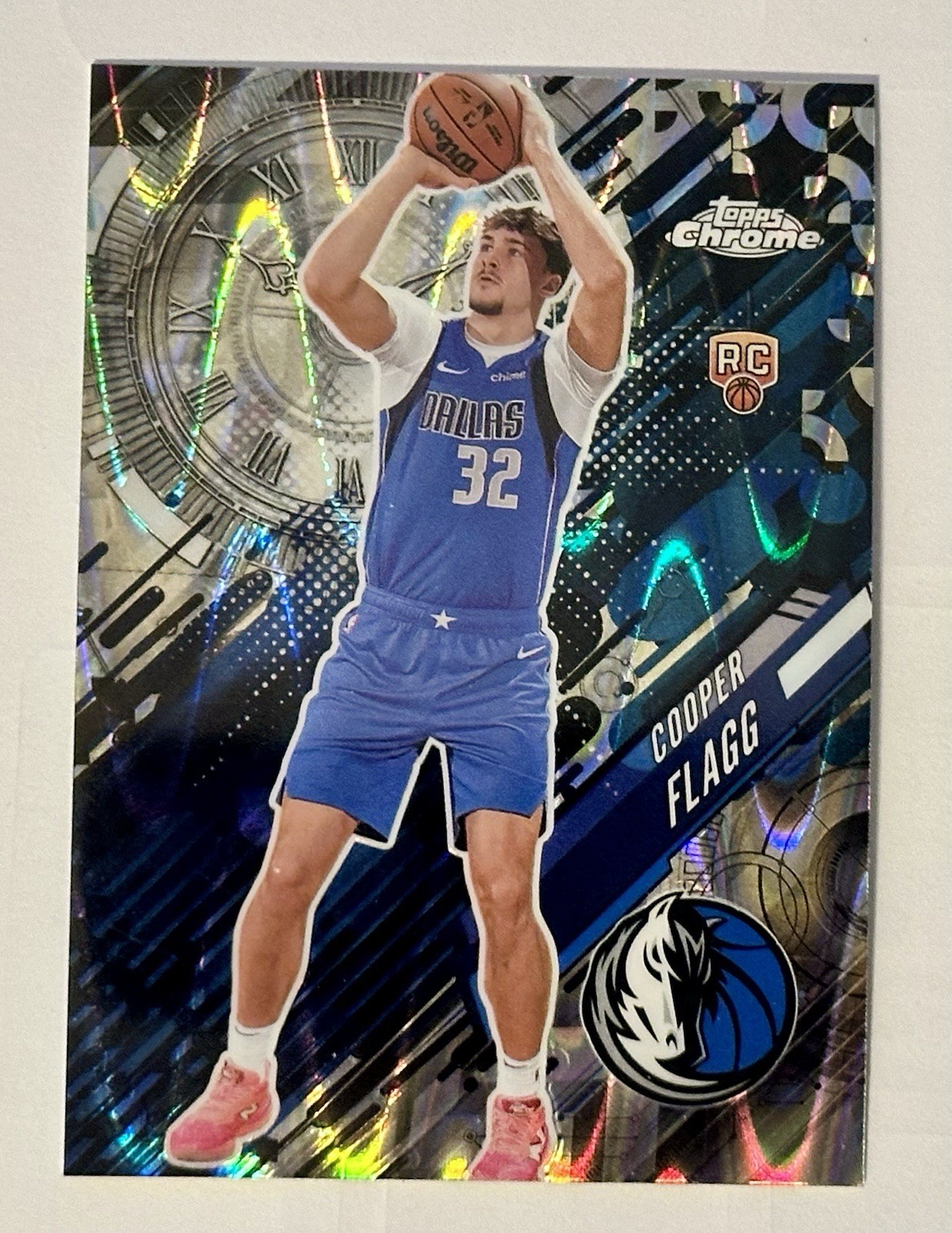 2025-26 Topps Chrome Basketball Cooper Flagg Go Time Raywave Refractor RC SP