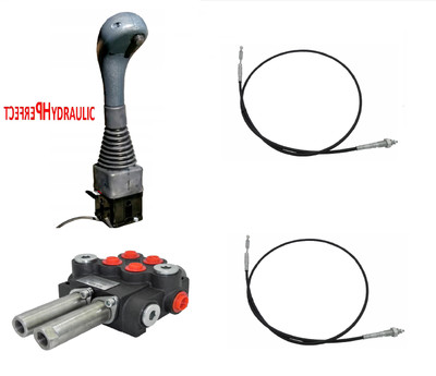 1x FLOATING CABLE REMOTE CONTROL VALVE KIT: 2 Bank VENTIL JOYSTICK Center Open