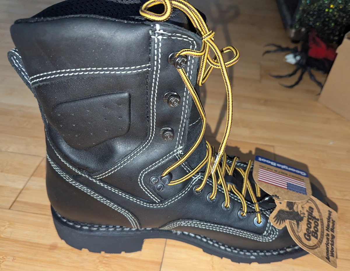 Brand New GEORGIA BOOT Made In USA Vibram 11.5R Low Heel Logger