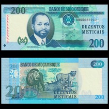 Mozambique 200 Meticais 2011 PRESIDENT MACHEL  Pick 152 a   Crisp UNC