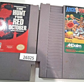 2 juegos Nintendo NES the Hunt for Red October + Arch Rivals wt12 26325