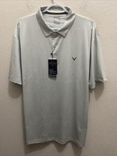 Callaway Opti-Dri Men's XL Green White Geometric Polo Shirt Short Sleeve NWT