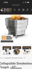 NEW In Box-Slinky Stove Smokeless Fire Pit for Outdoor Wood-Burning - 17”