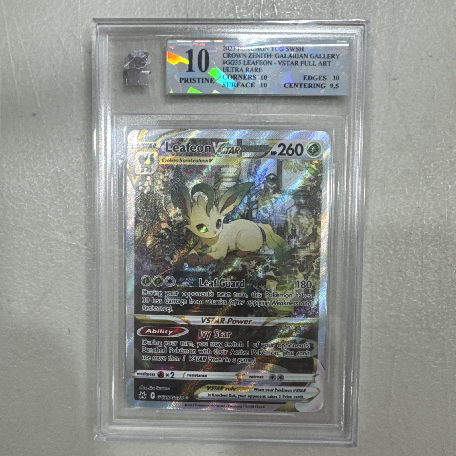 MNT Pristine 10 Leafeon VSTAR GG35/GG70 SWSH: Crown Zenith POP 7