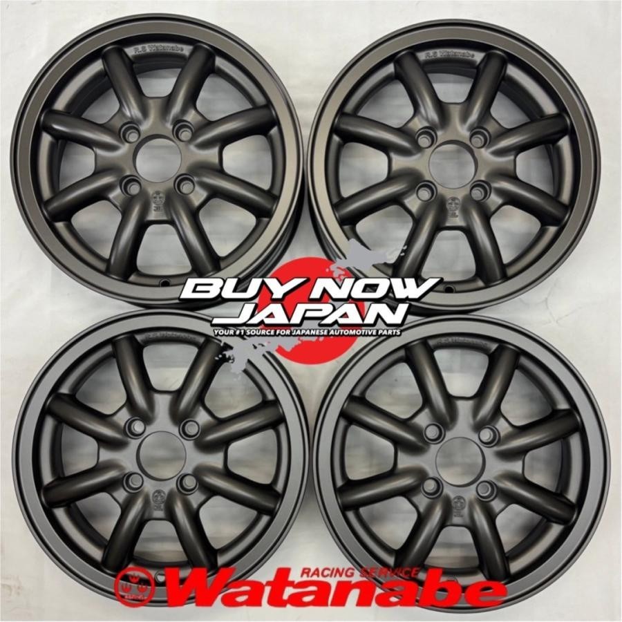 RS Watanabe F8F TYPE 14x4.5J+45,4H-100 Gunmetal Black Color Set of