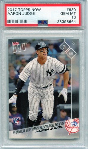 AARON JUDGE *PSA 10 GEM MINT! 2017 TOPPS NOW #630 Rookie #28398664 'ON FIRE' RC!