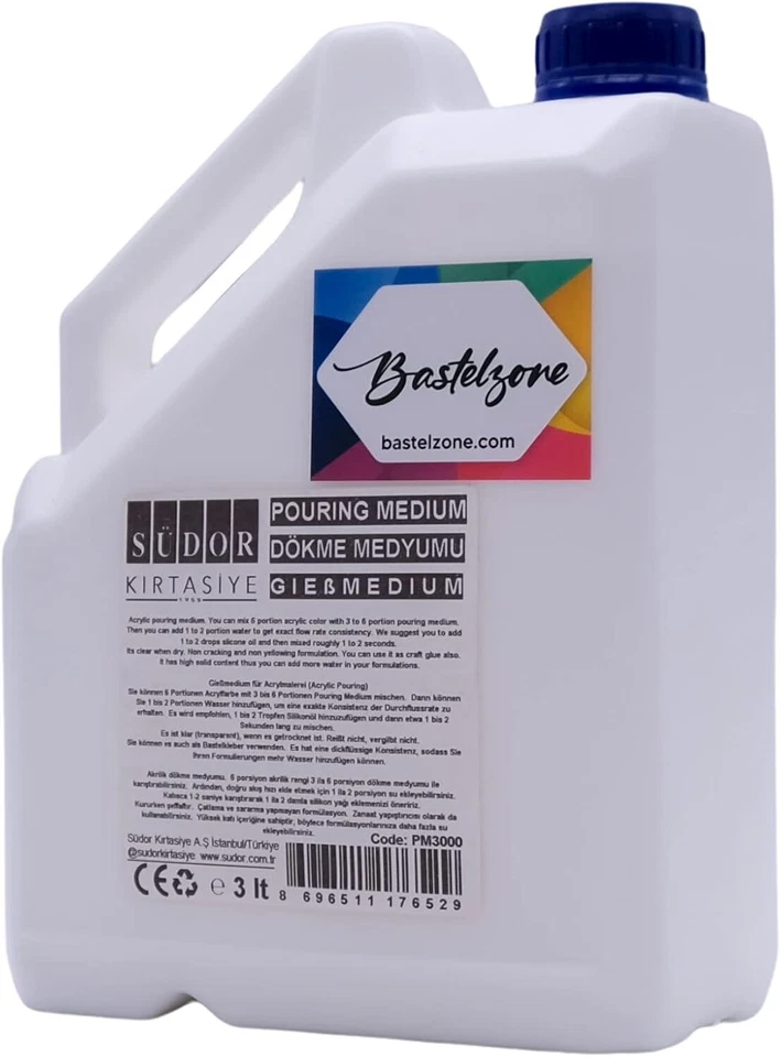 BASTELZONE Pouring Medium für Acrylfarben. Gießmedium für Fließtechnik und Gießanwendungen