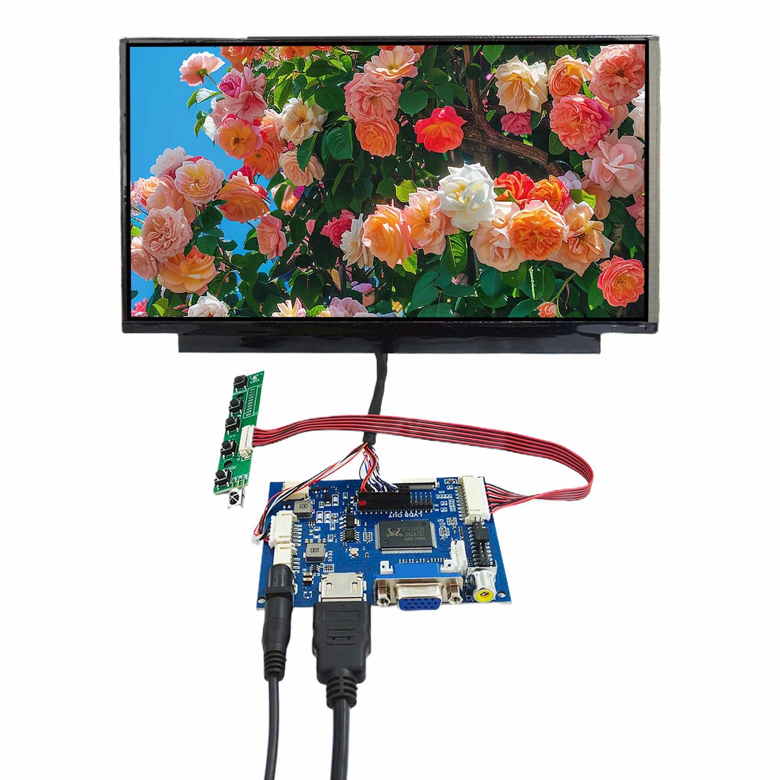 10.1 inch 1366x768 TFT LCD Screem , H-D VAG 2AV LVDs Driver Board 40 pins