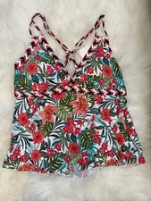 Swimsuits for All Women's Colorful Tankini Swim Top- Size 16 US - New