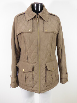 Michael Kors women's quilted jacket size M DE/brown and mint condition (R 2359 N)