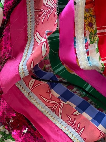 Angel Chen Multicolor Patchwork Silk Size 8 - Picture 8 of 9