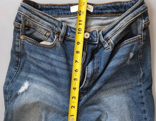 Jeans skinny KanCan sfilacciato orlo a spacco donna 9/28 blu invecchiato - Foto 3 di 9