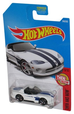 Hot Wheels Then And Now 9/10 (2015) White Dodge Viper RT/10 Toy Car 340/365