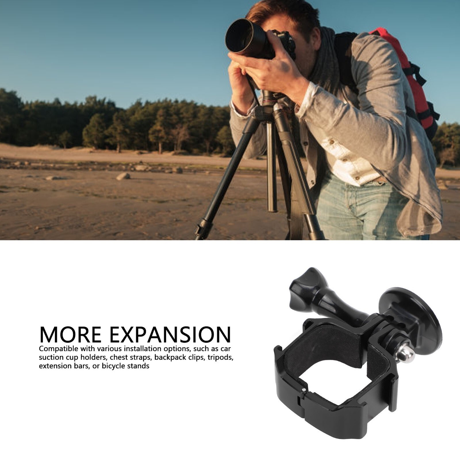 Cold Shoe Mount Camera Extension Adapter for DJI Pocket 3
