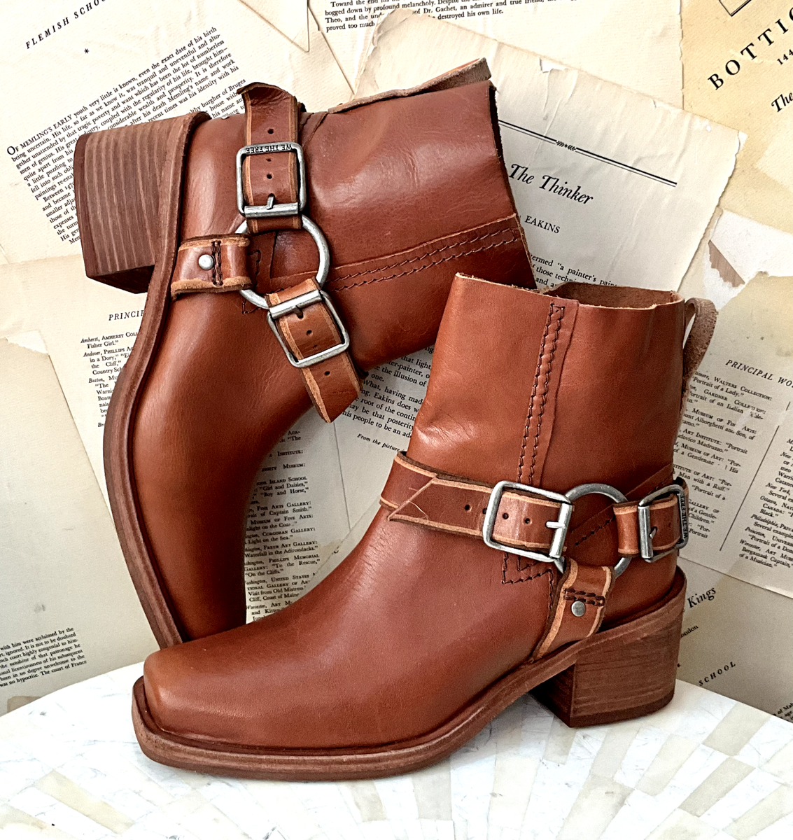 Bottines Free People En Cuir Couleur Baies - Taille 38 - Occasion Bon état