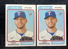 2023 Topps Heritage RC Yerry Rodriguez #320 Rookie Card Rangers + Extra