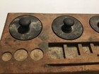 GRAM WEIGHT SET 8 pcs in WOOD w/ decor 1 gr to 200 grams KNOBBED — photo 2