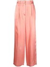 Forte Forte Silk Satin Trouser Pants Peach Pink Shining Satin High Waist Size 1 — photo 1