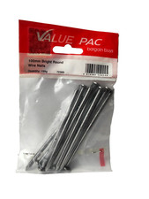 Image of NAILS - Bright Round Wire - 100mm long - Pack of 9 Nails