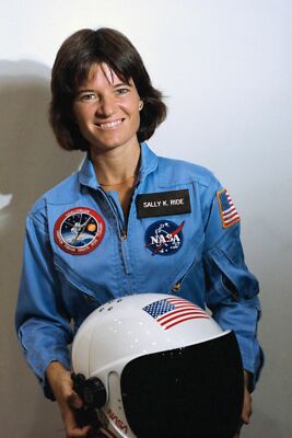 Sally Ride Training PHOTO 1st Woman Astronaut in Space Shuttle Challenger STS-7