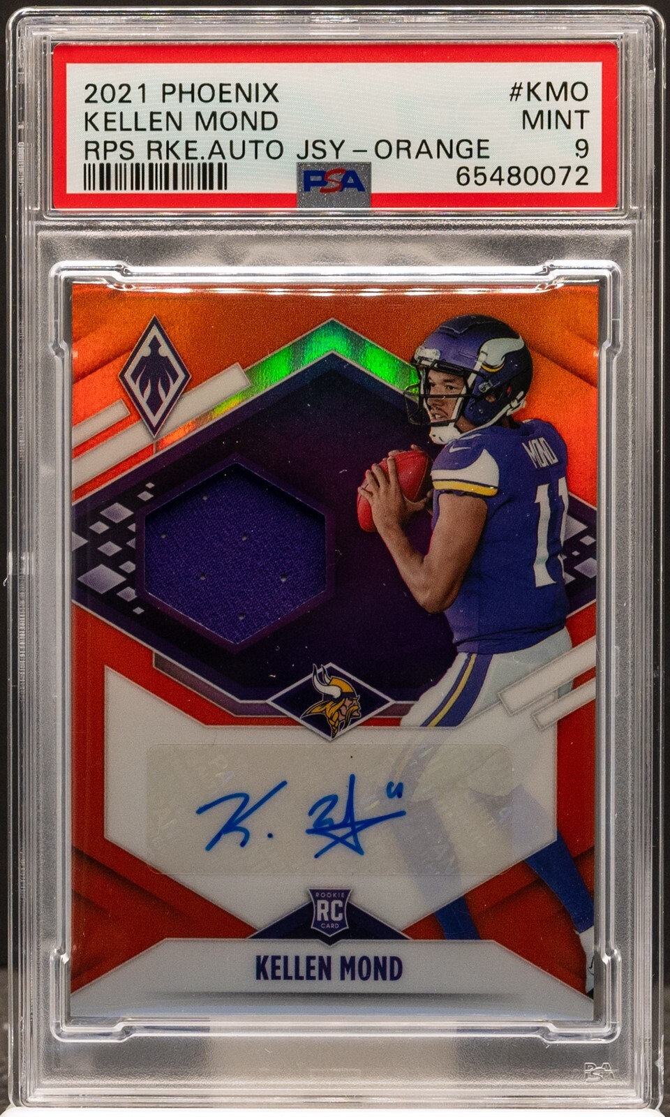 Kellen Mond Panini Phoenix Rps Rookie Auto Jersey #KMO Orange